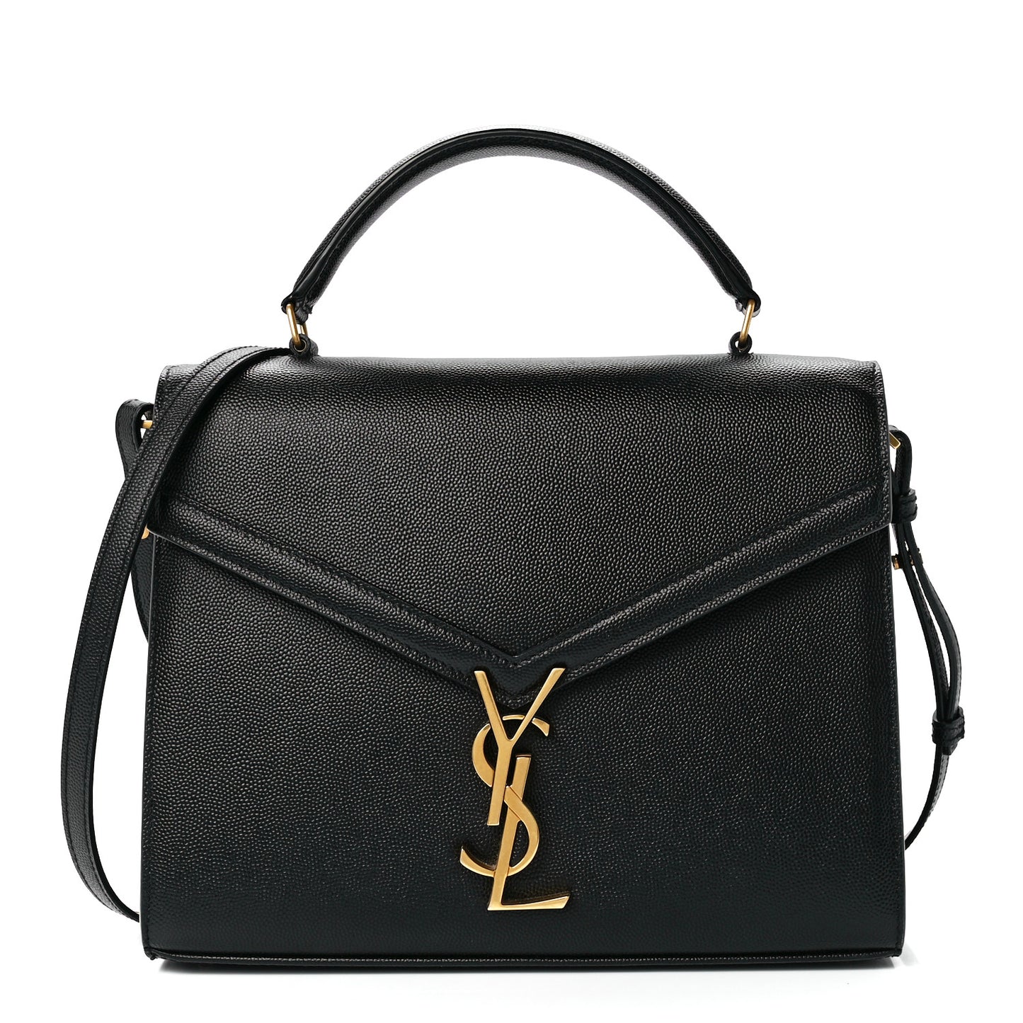 Grain de Poudre Medium Classic Monogram Cassandra Top Handle Black Rouge Legion