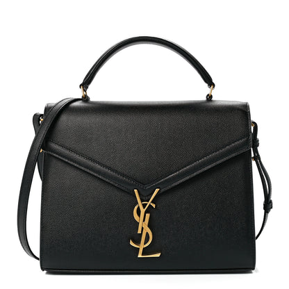 Saint Laurent Grain de Poudre Medium Classic Monogram Cassandra Top Handle Black Rouge Legion 1 of 12