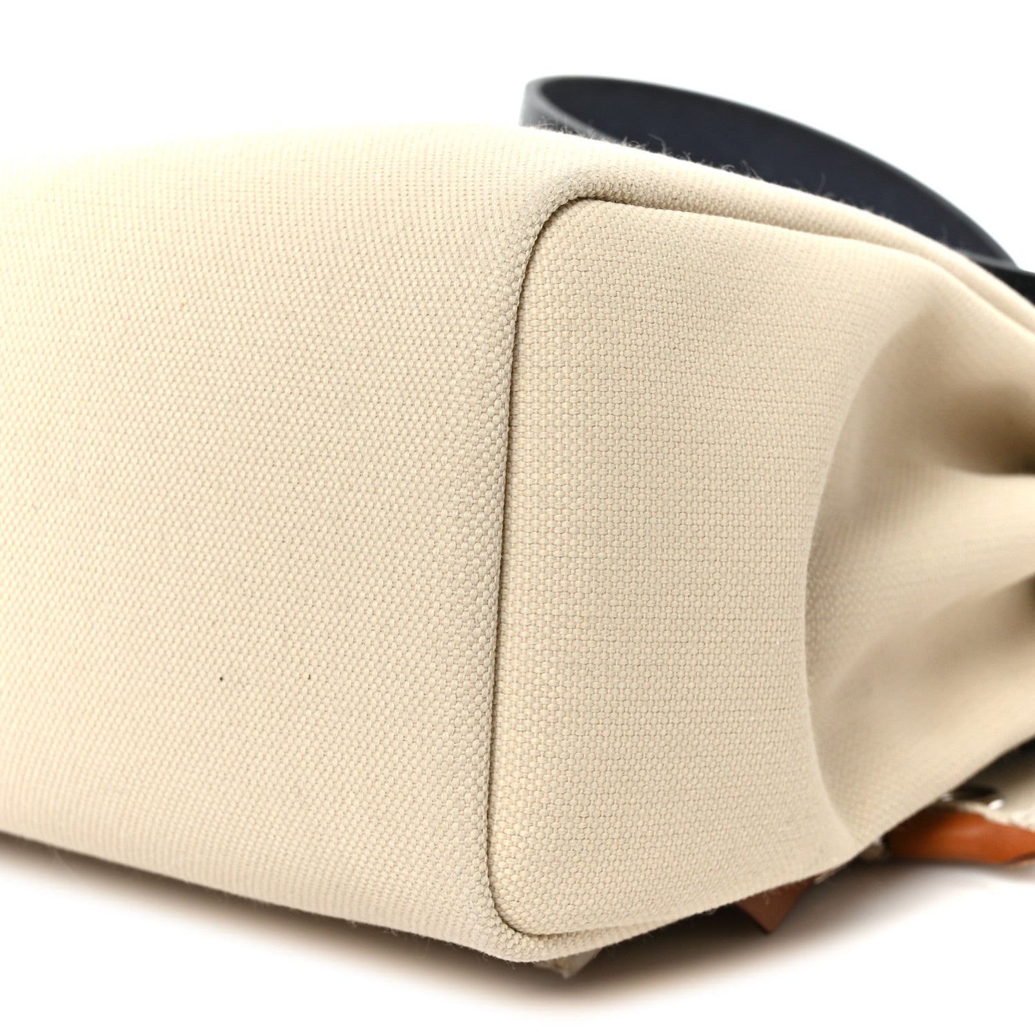 Hermes Military Toile Vache Hunter Horseshoe Herbag Zip Retourne 31 PM Beton Bleu Indigo 14 of 15