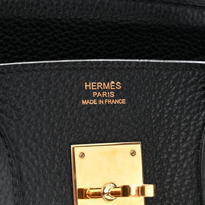 Hermes Taurillon Clemence Birkin 30 Black 7 of 16