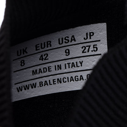 Balenciaga Neoprene Knit Allover Logo Bi-Color Sole Mens Speed Sneakers 42 Black White 8 of 9