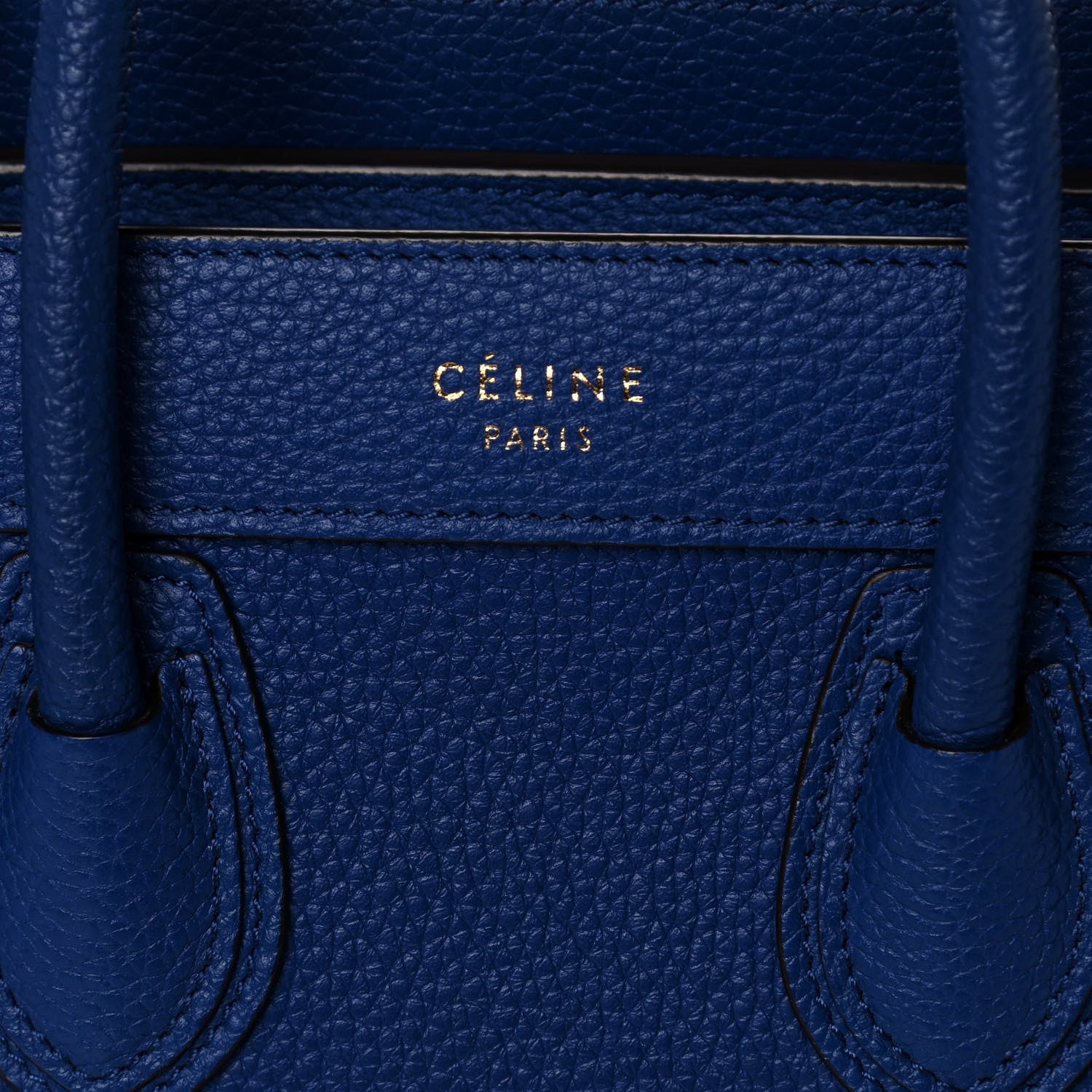 Celine Palmelato Calfskin Nano Luggage Indigo 7 of 14