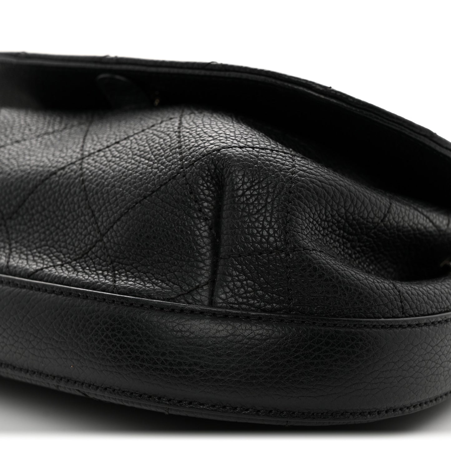 Calfskin Quilted Jungle Stroll Shoulder Bag Black