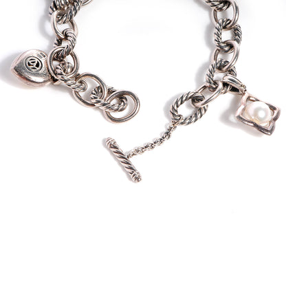 David Yurman 18k Gold and Sterling Silver Amethyst Charm Bracelet 6 of 6