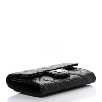 Chanel Caviar Quilted Flap Card Holder Wallet Black 4 of 8
