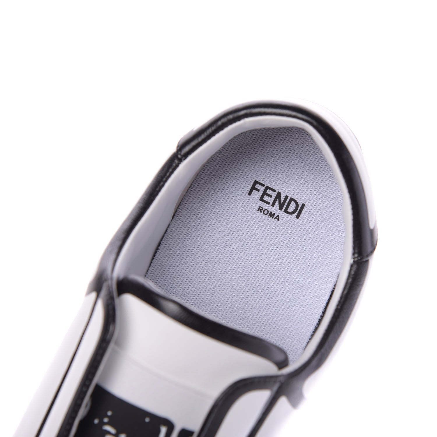 Fendi X JOSHUA VIDES Nappa Rockoclick Slip On Sneakers 37.5 Snow White Black 8 of 10