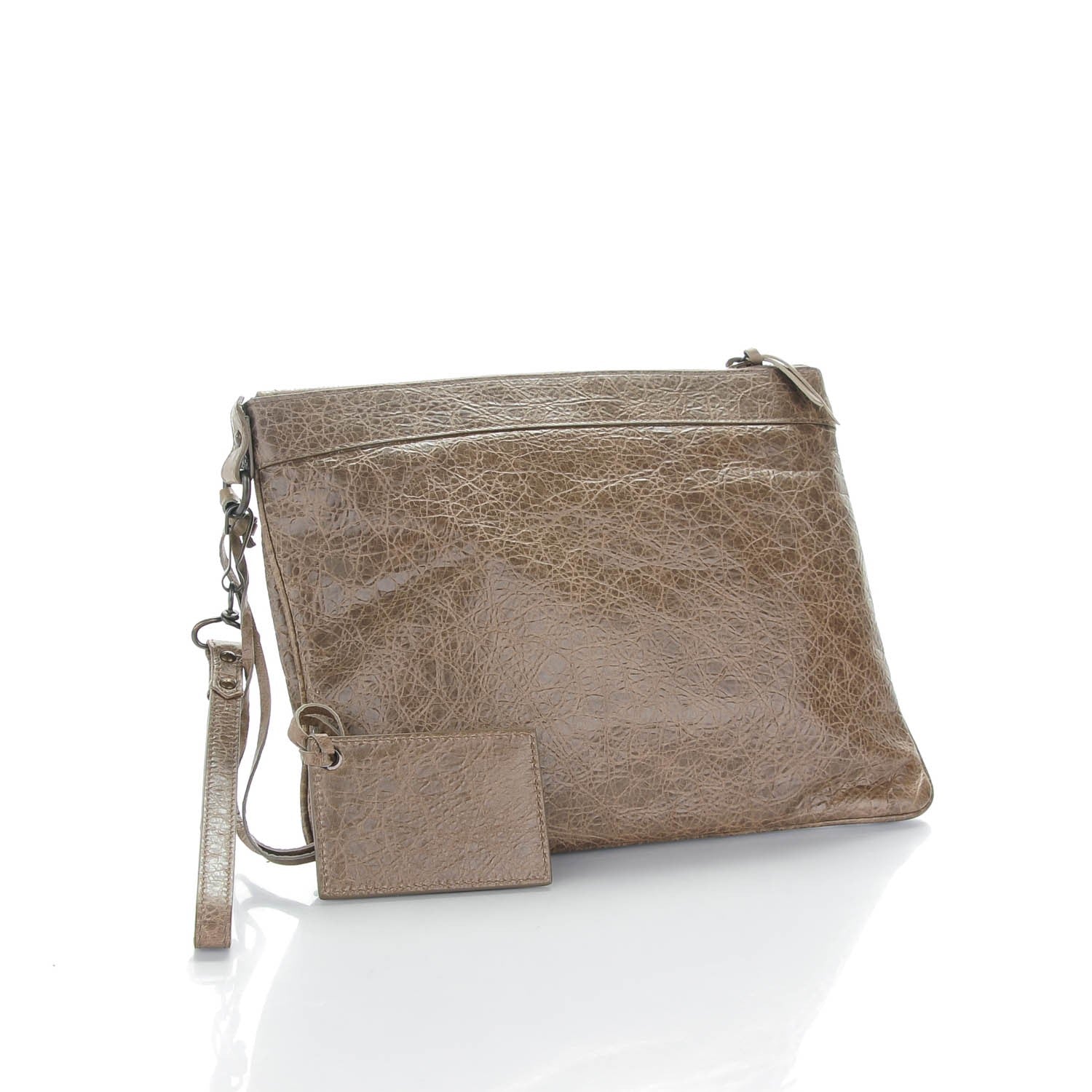 Balenciaga Agneau Classic Hardware Flat Handle Clutch Gris Poivre 3 of 7