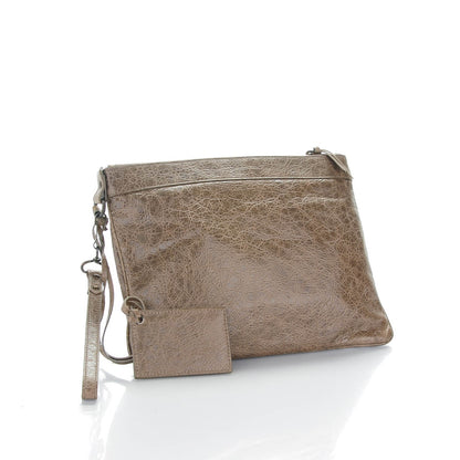 Balenciaga Agneau Classic Hardware Flat Handle Clutch Gris Poivre 3 of 7