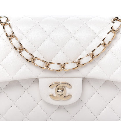 Chanel Caviar Quilted Small Double Flap White 10 of 11