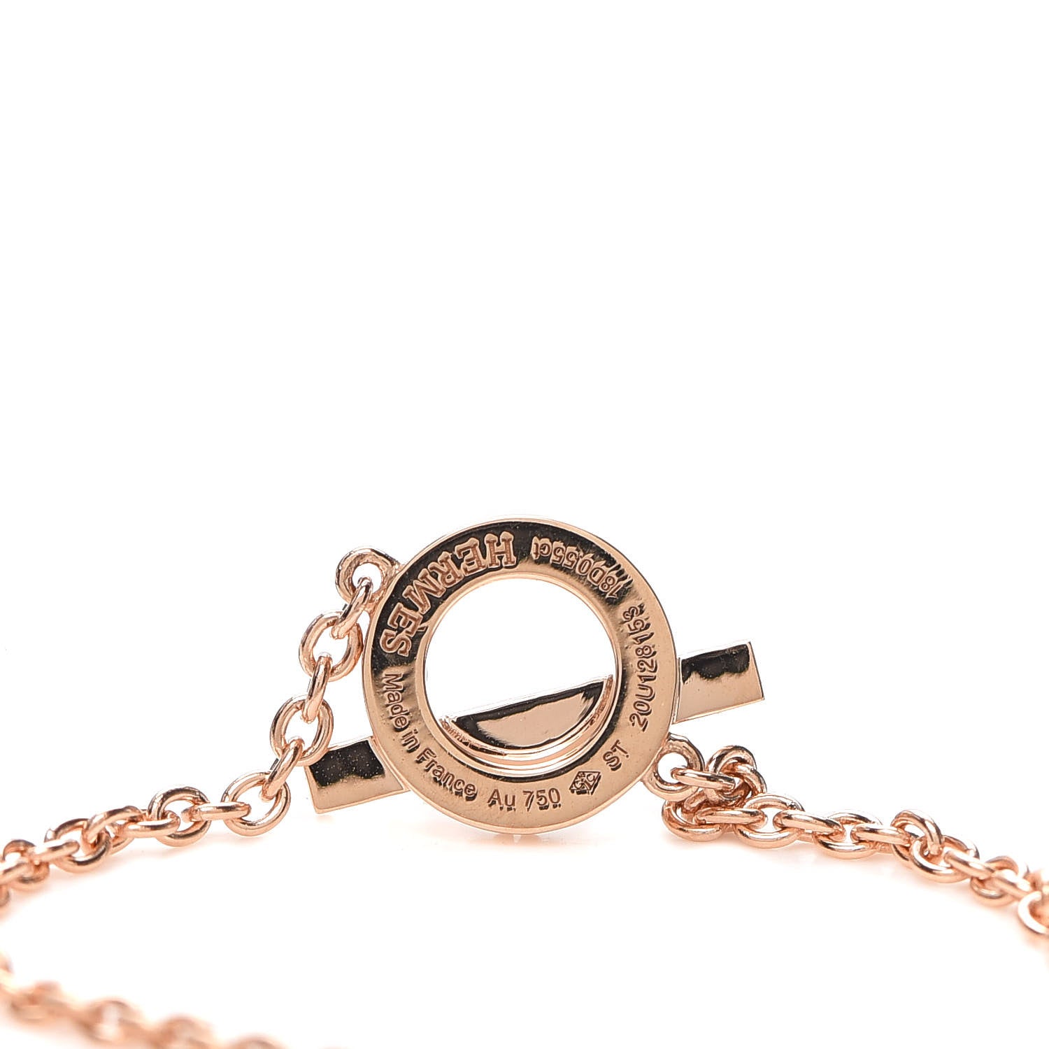 Hermes 18K Rose Gold Diamond Finesse Bracelet ST 5 of 6