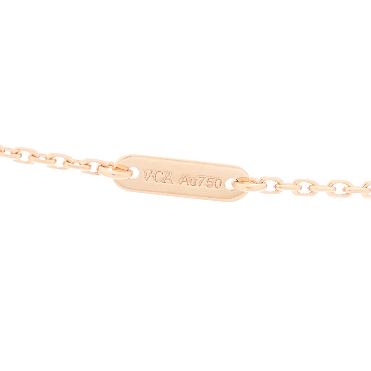 Van Cleef & Arpels 18K Rose Gold Carnelian Sweet Alhambra Pendant Necklace 4 of 5