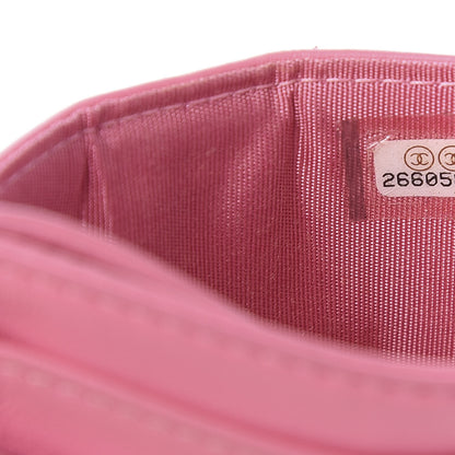 Chanel Lambskin Quilted Boy Card Holder Pink 8 of 12