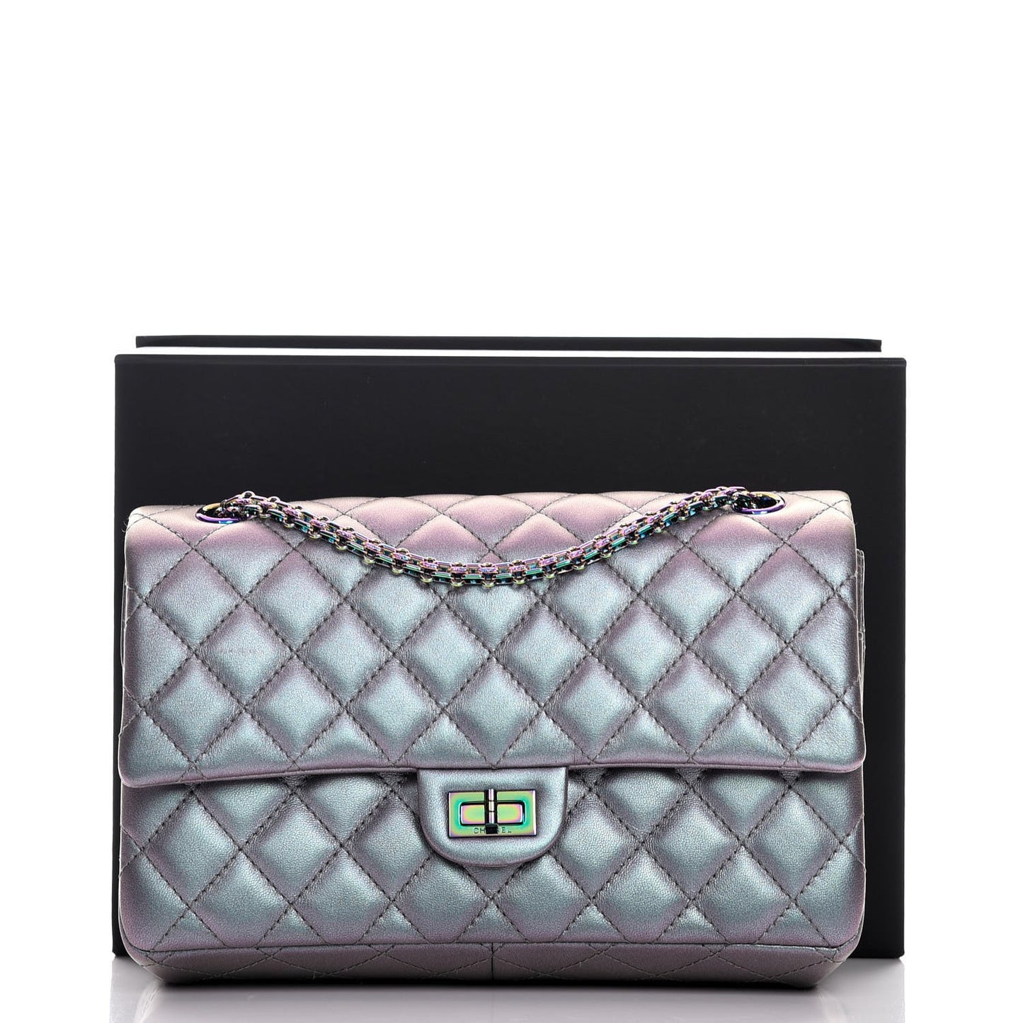 Iridescent Lambskin Quilted 2.55 Reissue 226 Flap Light Purple
