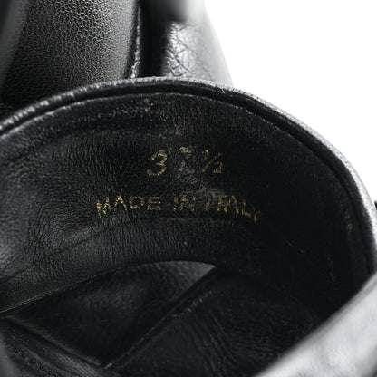 Prada Nappa Logo Quilted Crisscross Platform 20/65mm Sandals 37.5  Black 9 of 10