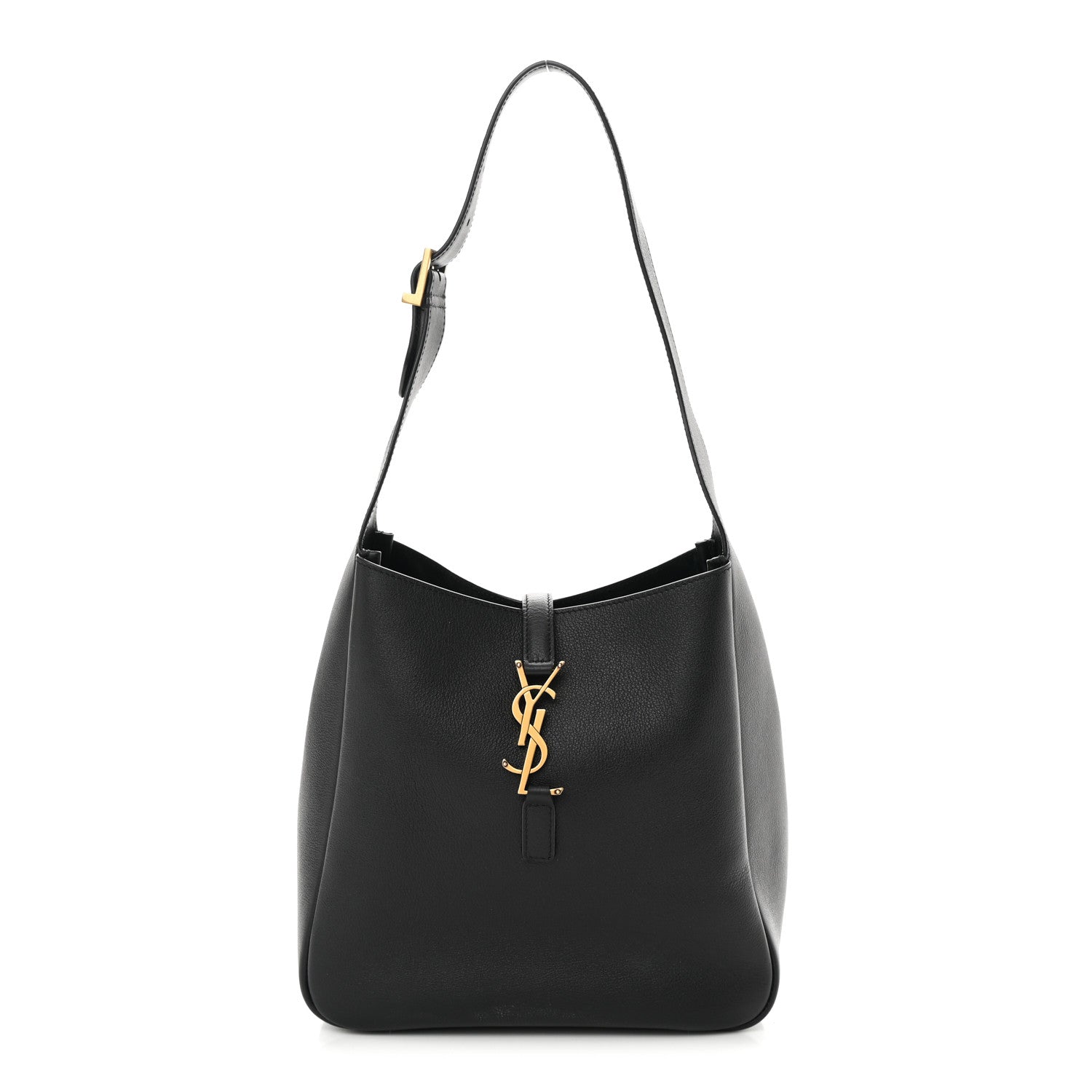 Saint Laurent Smooth Calfskin Small Le 5 A 7 Soft Hobo Black 1 of 11