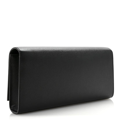 Saint Laurent Grain De Poudre Monogram Cassandre Clutch Black 3 of 6