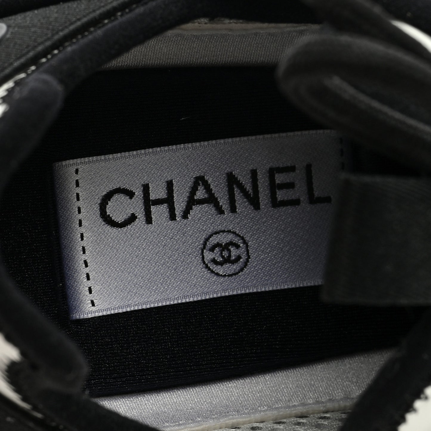 Suede Calfskin Nylon Grosgrain CC Sneakers 37.5 White