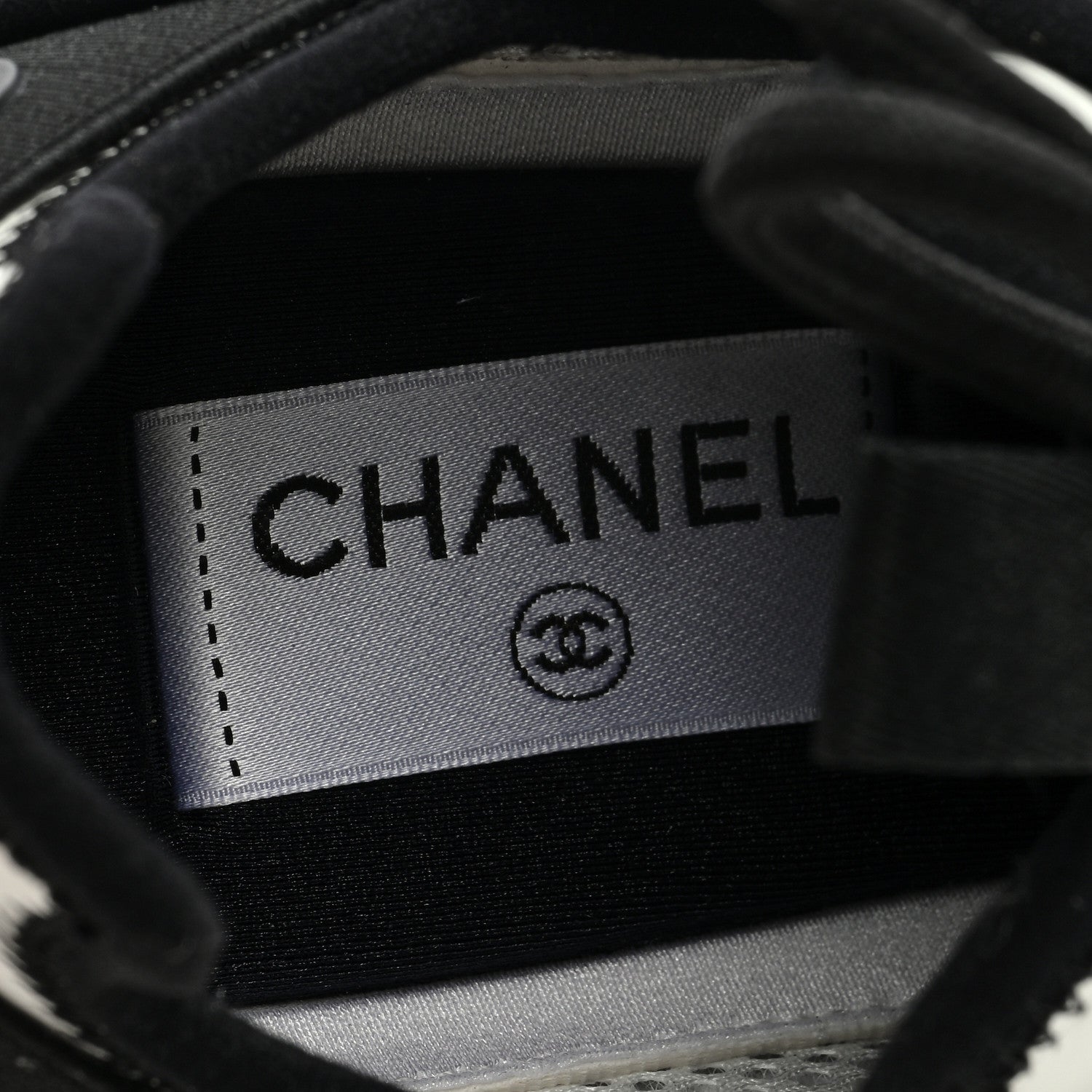 Chanel Suede Calfskin Nylon Grosgrain CC Sneakers 37.5 White 7 of 9