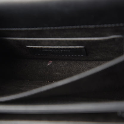 Saint Laurent Calfskin Studded Small Monogram Sunset Black 8 of 12