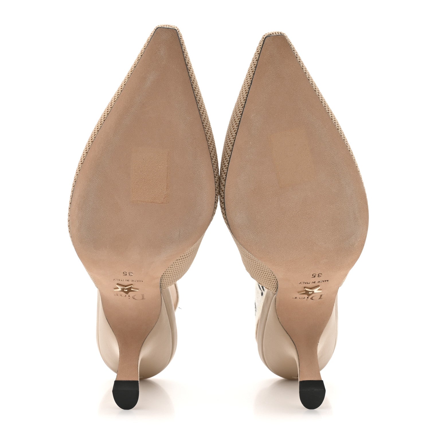 Christian Dior Technical Canvas Ribbon J Adior Slingback 65mm Pumps 35 Powder Nude 6 of 10