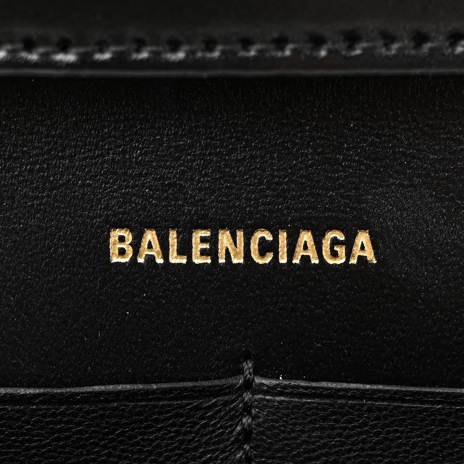 Balenciaga Shiny Box Calfskin Hourglass Chain Bag Black 6 of 12