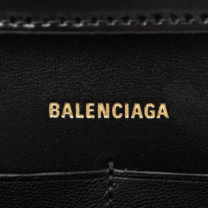 Balenciaga Shiny Box Calfskin Hourglass Chain Bag Black 6 of 12