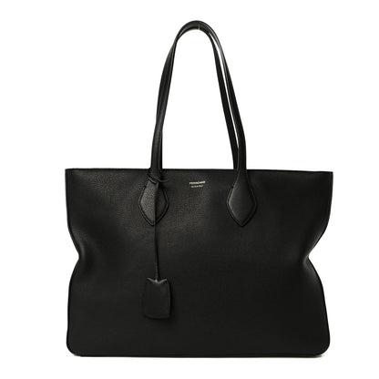 Salvatore Ferragamo Grained Calfskin Medium Star Tote Black 1 of 11