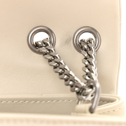 Saint Laurent Calfskin Y Quilted Monogram Small Loulou Chain Satchel Ivory 8 of 11