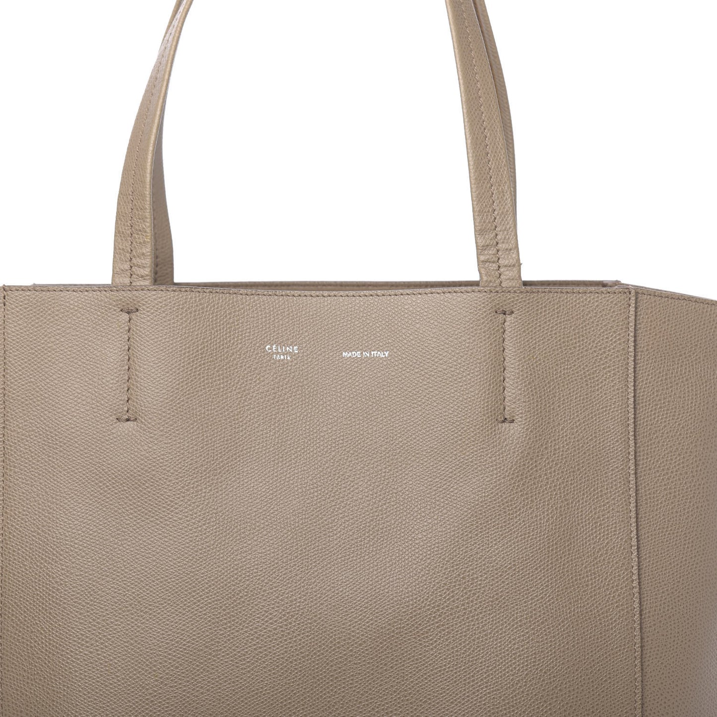 Grained Calfskin Medium Horizontal Cabas Phantom Taupe