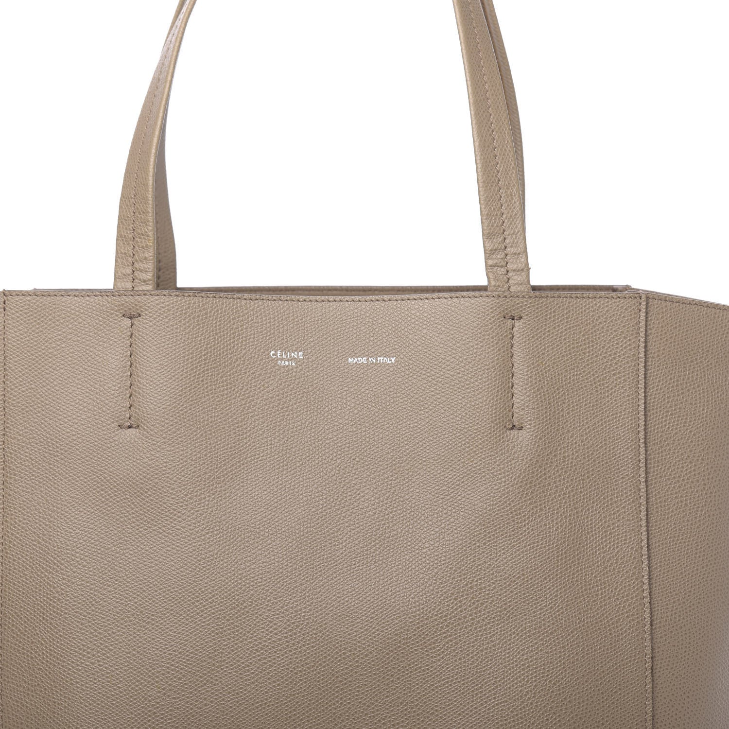 Celine Grained Calfskin Medium Horizontal Cabas Phantom Taupe 10 of 15