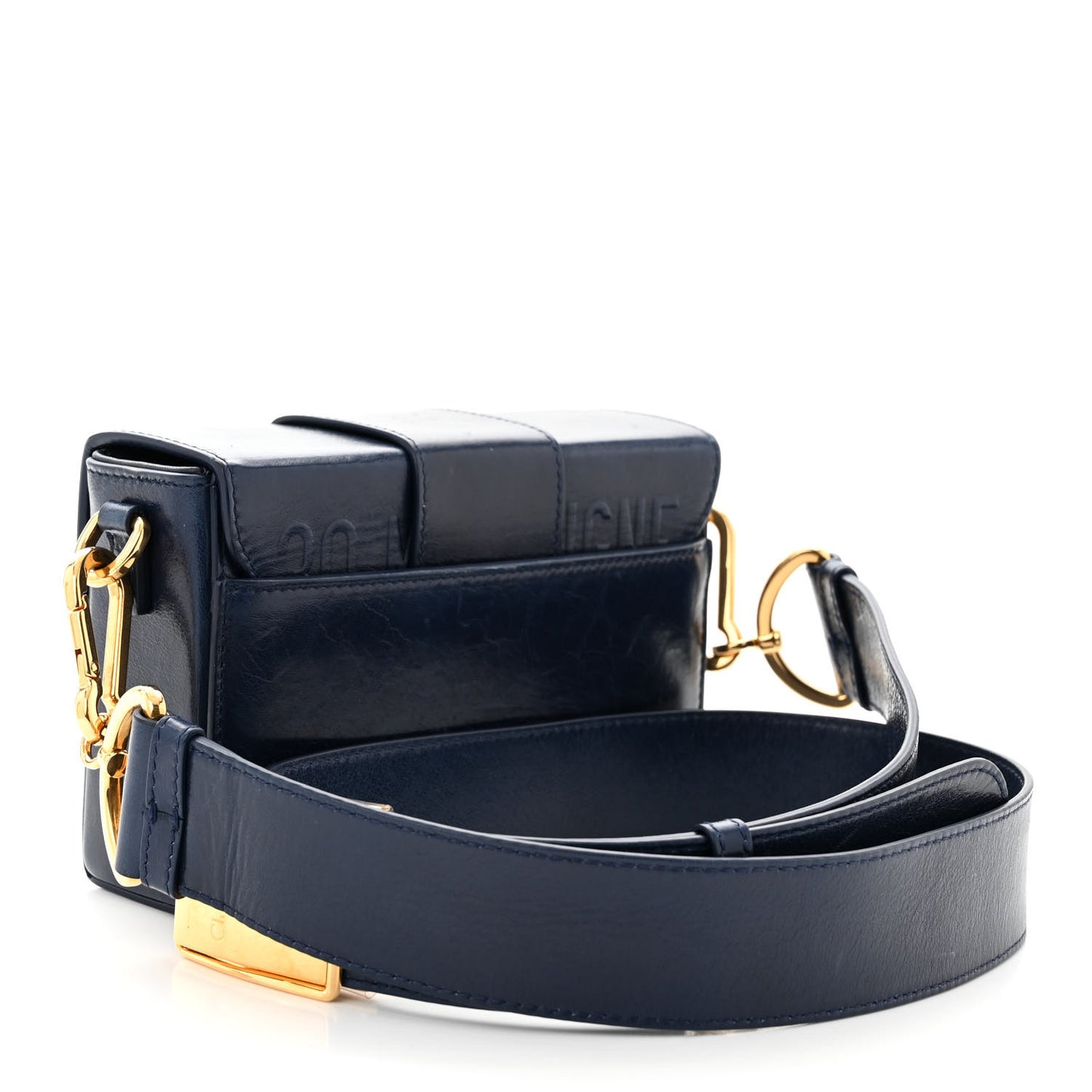 Smooth Calfskin 30 Montaigne Box Bag Navy