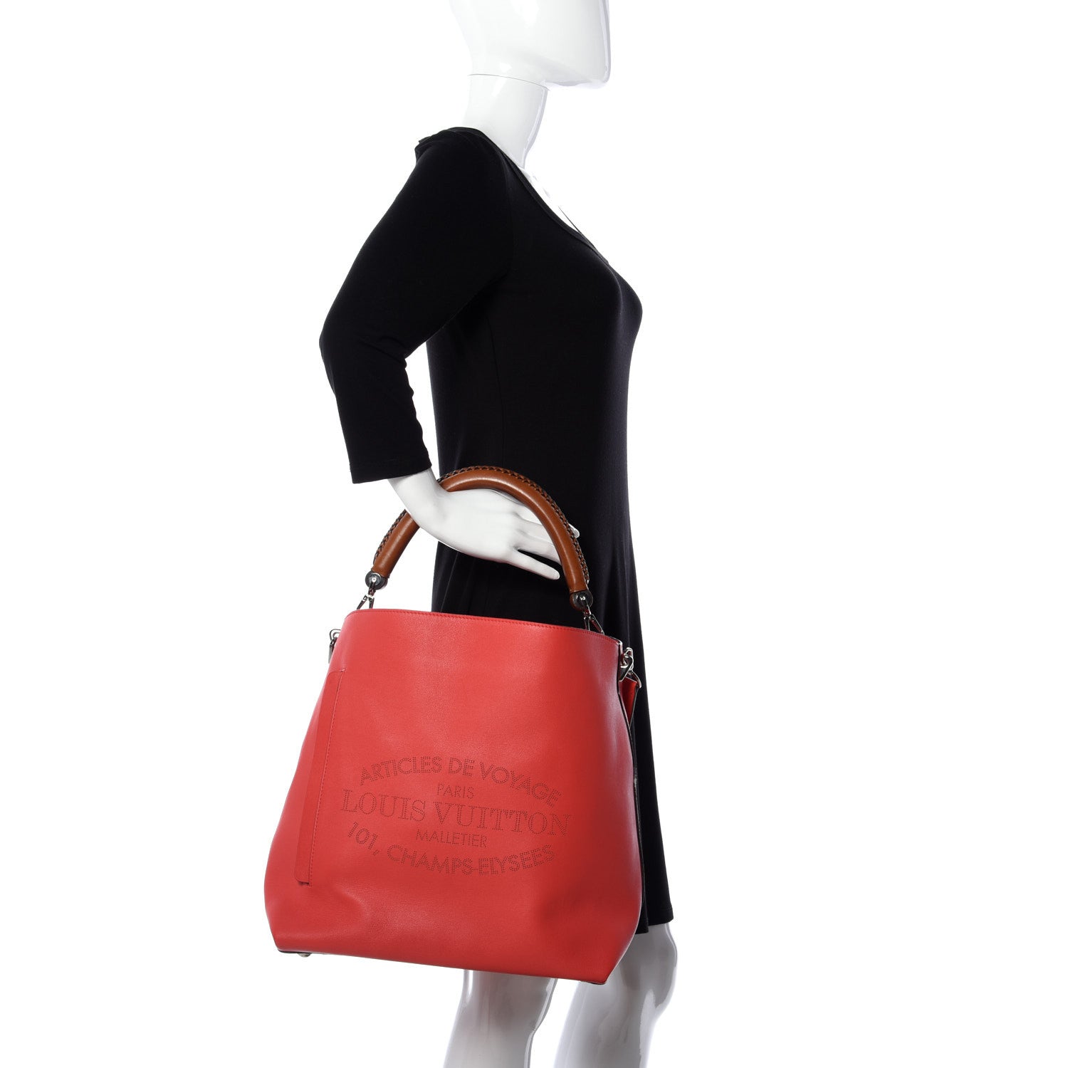 Louis Vuitton Veau Soie Calfskin Parnassea Bagatelle Hobo Capucine 3 of 10