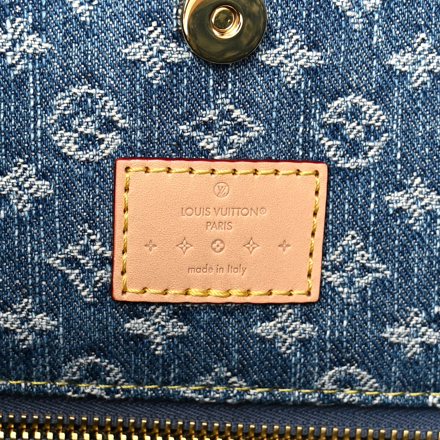 Louis Vuitton Monogram Denim CarryAll MM Blue 7 of 11