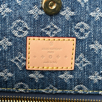 Louis Vuitton Monogram Denim CarryAll MM Blue 7 of 11