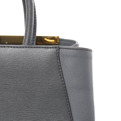 Fendi Vitello Elite Petite 2Jours Tote Grigio Grigio Chiaro 10 of 16