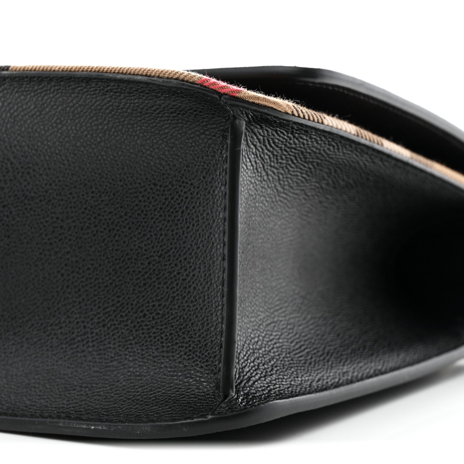 Burberry Derby Calfskin House Check Mackford Crossbody Bag Black 10 of 10