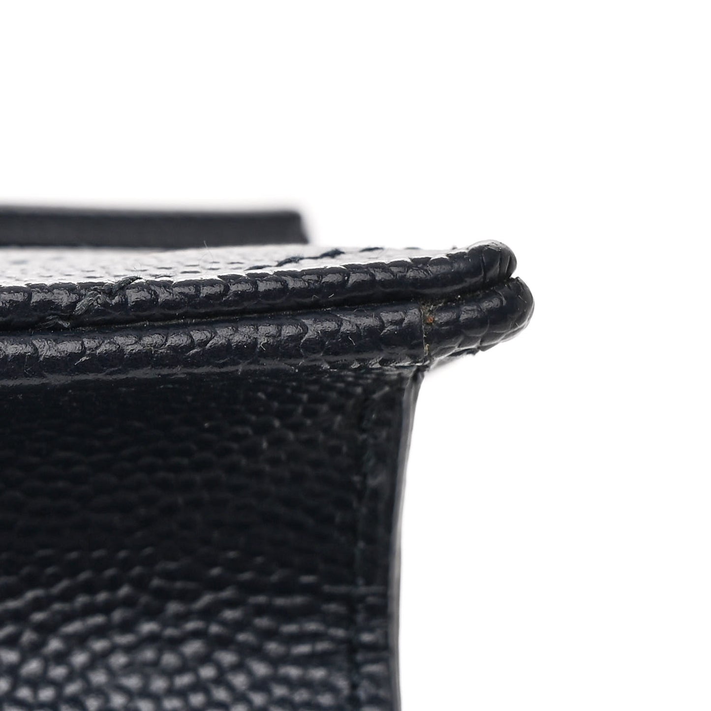 Grain De Poudre Matelasse Chevron Monogram Envelope Chain Wallet Navy