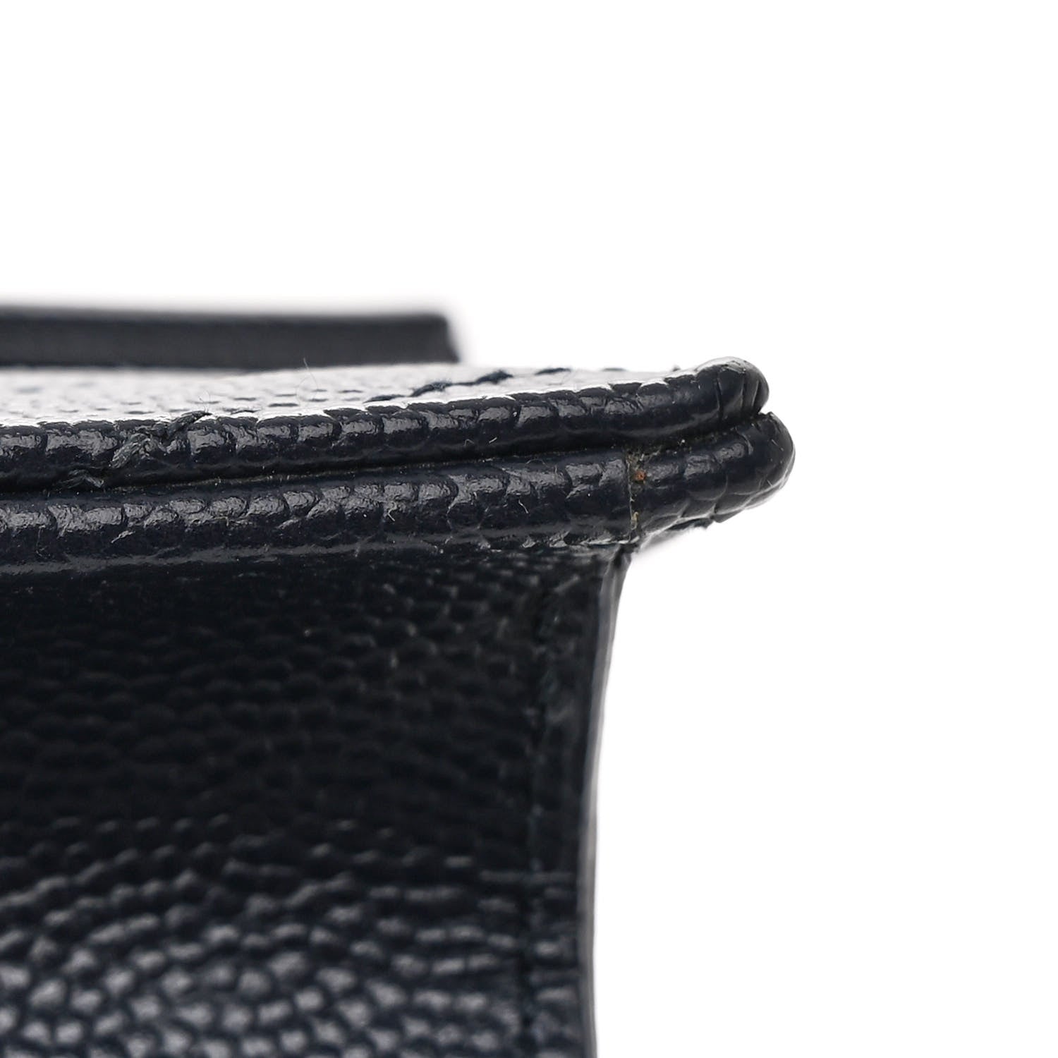 Saint Laurent Grain De Poudre Matelasse Chevron Monogram Envelope Chain Wallet Navy 11 of 12