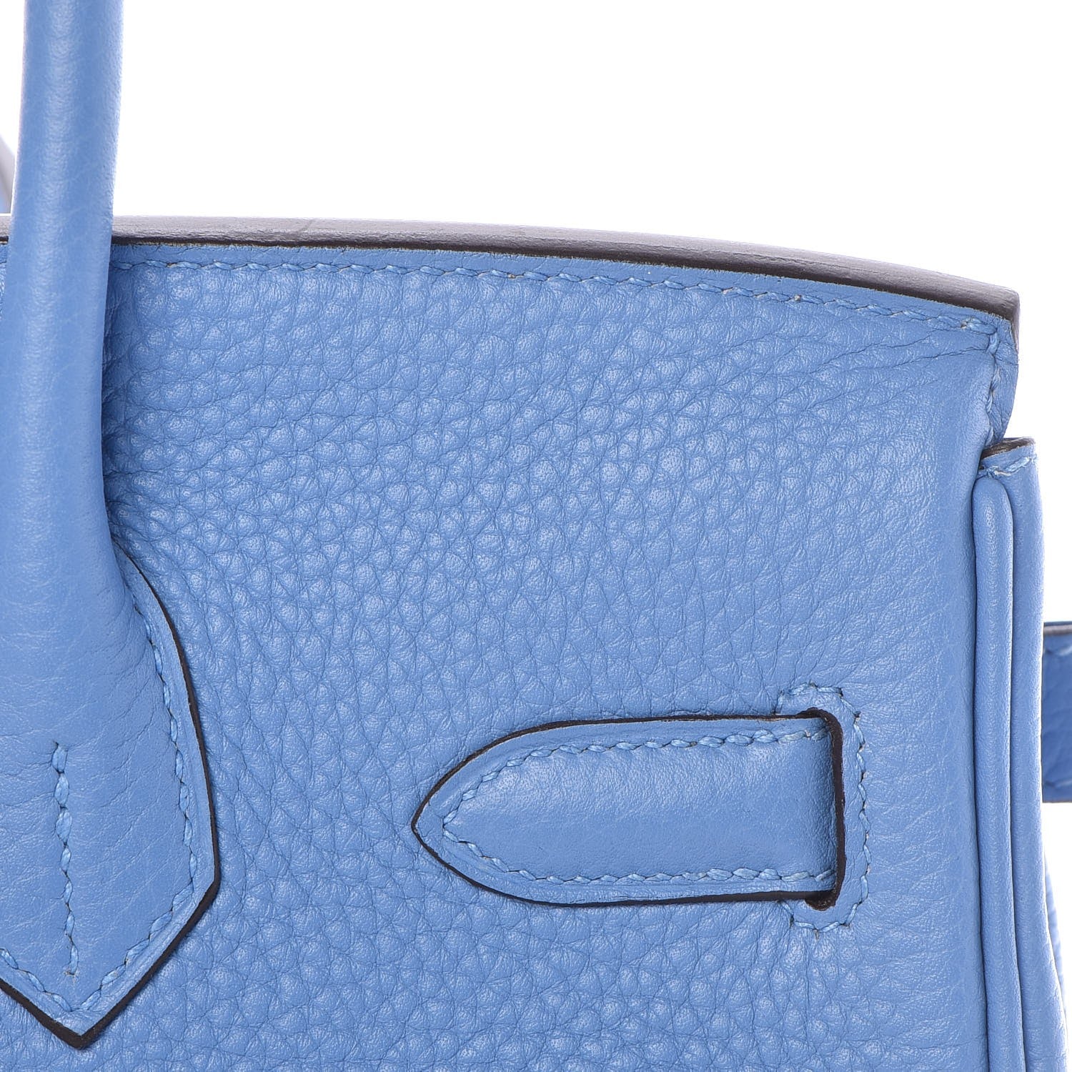 Hermes Taurillon Clemence Birkin 30 Bleu Paradis 30 of 33