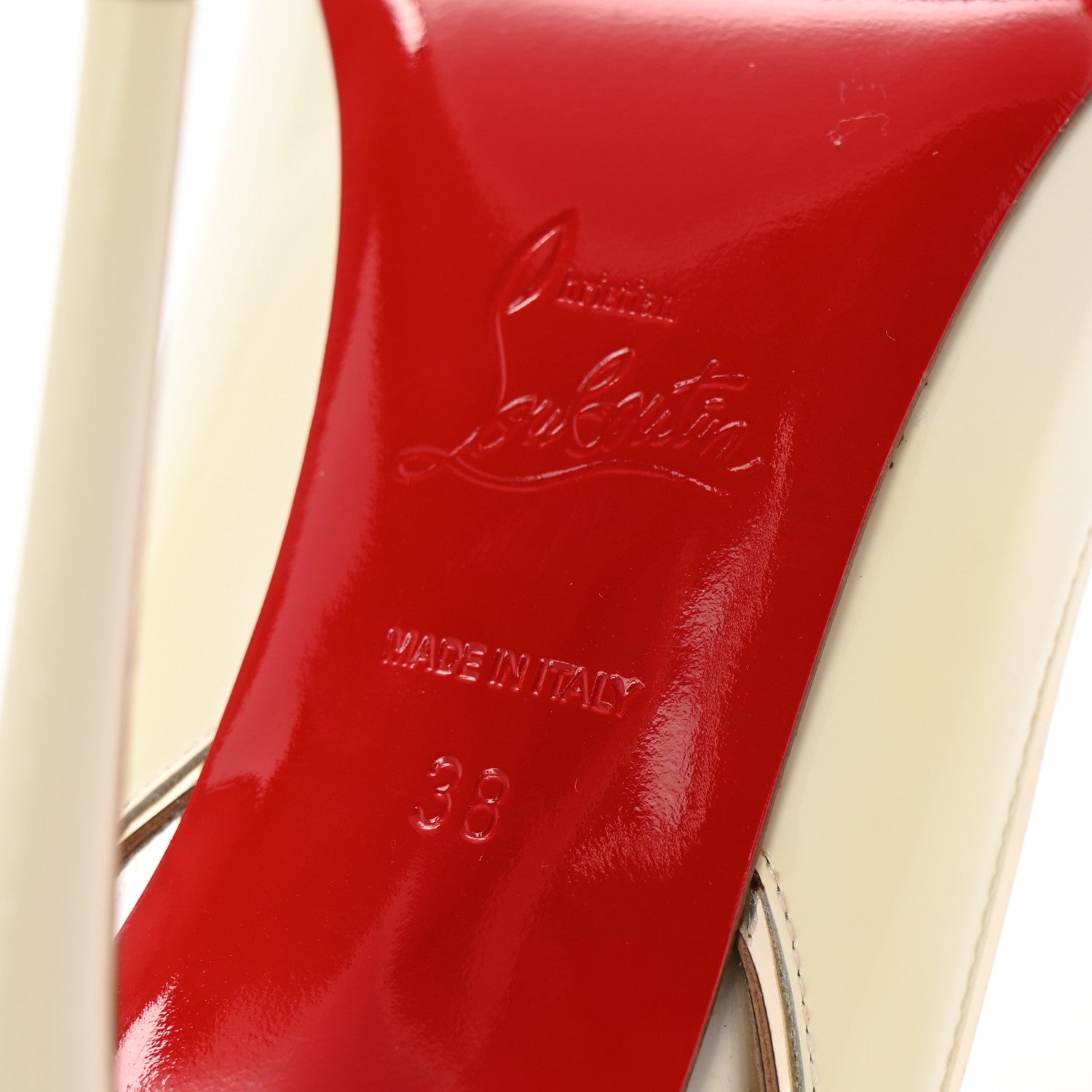 Christian Louboutin Patent PVC Specchio Cosmo 554 100 Pumps 38