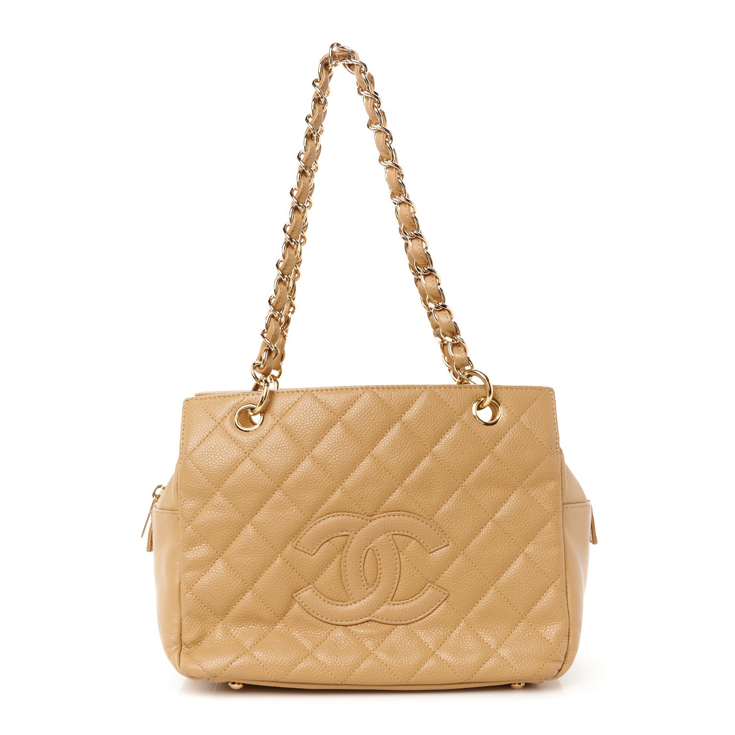 Chanel Caviar Quilted Petit Timeless Tote PTT Dark Beige 1 of 11