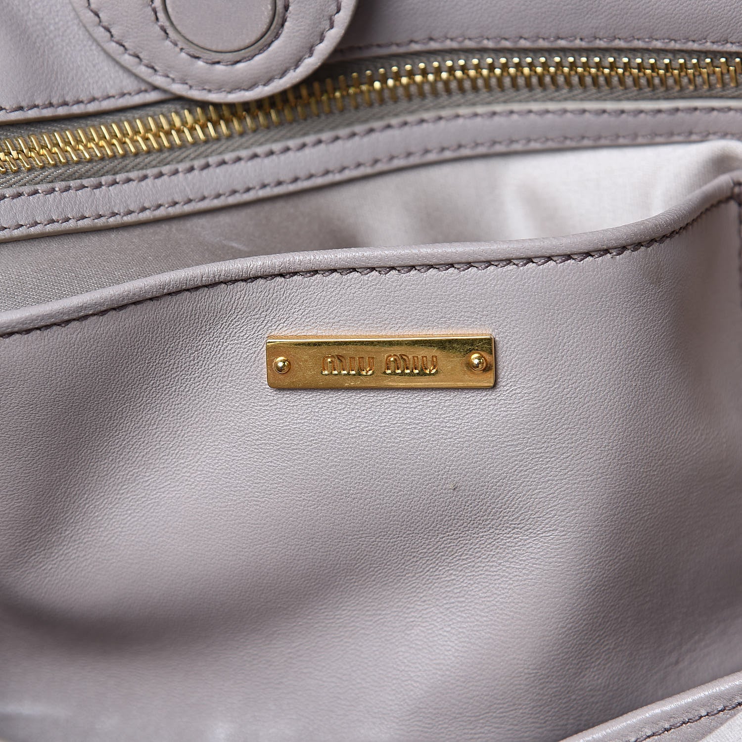 Miu Miu Nappa Matelasse Tote Pomice 6 of 15