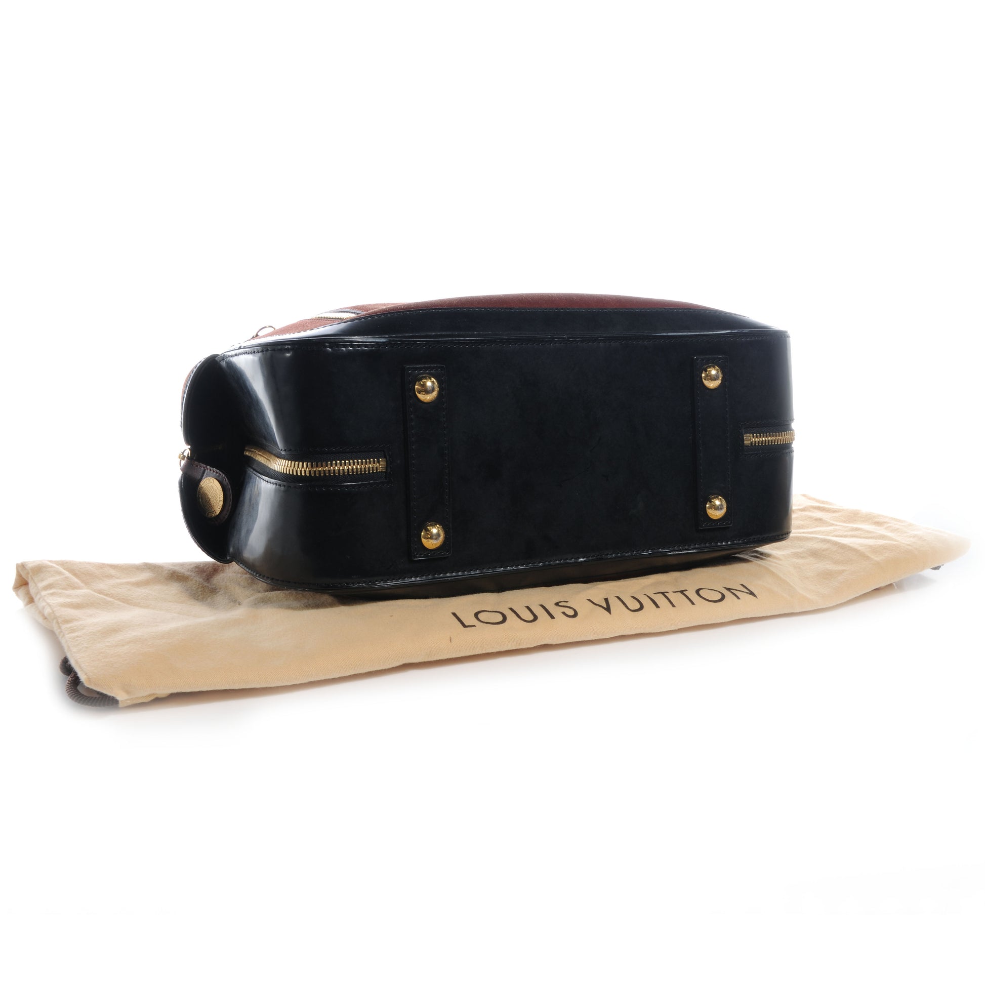 Louis Vuitton Suede Stamped Havane Bowler GM Brun 4 of 7