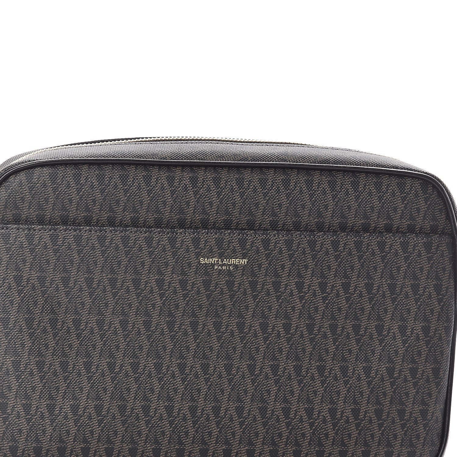 Saint Laurent Toile Classic Monogram Wash Bag Black Lino 7 of 10