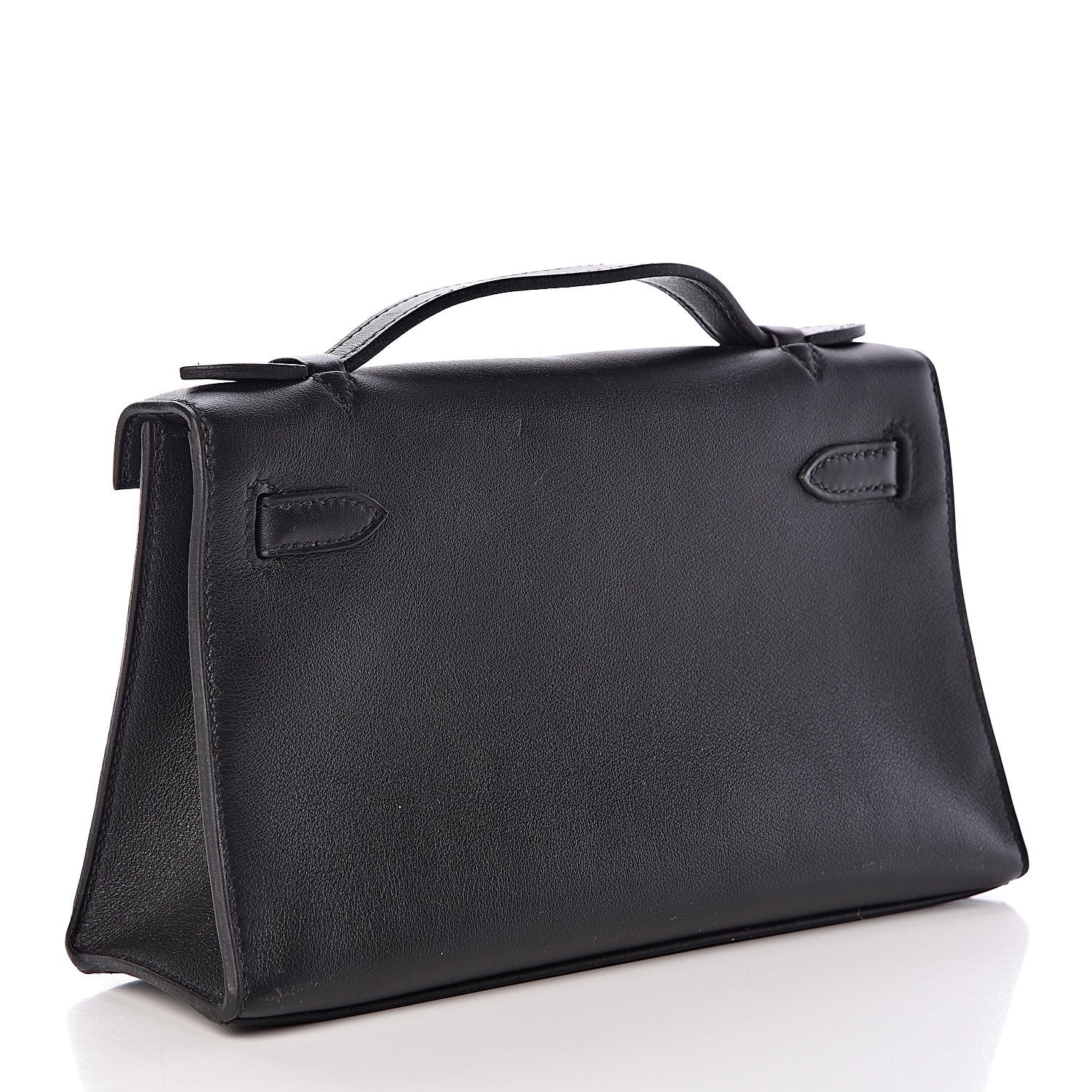 Hermes Swift Kelly Pochette Clutch Black 3 of 9