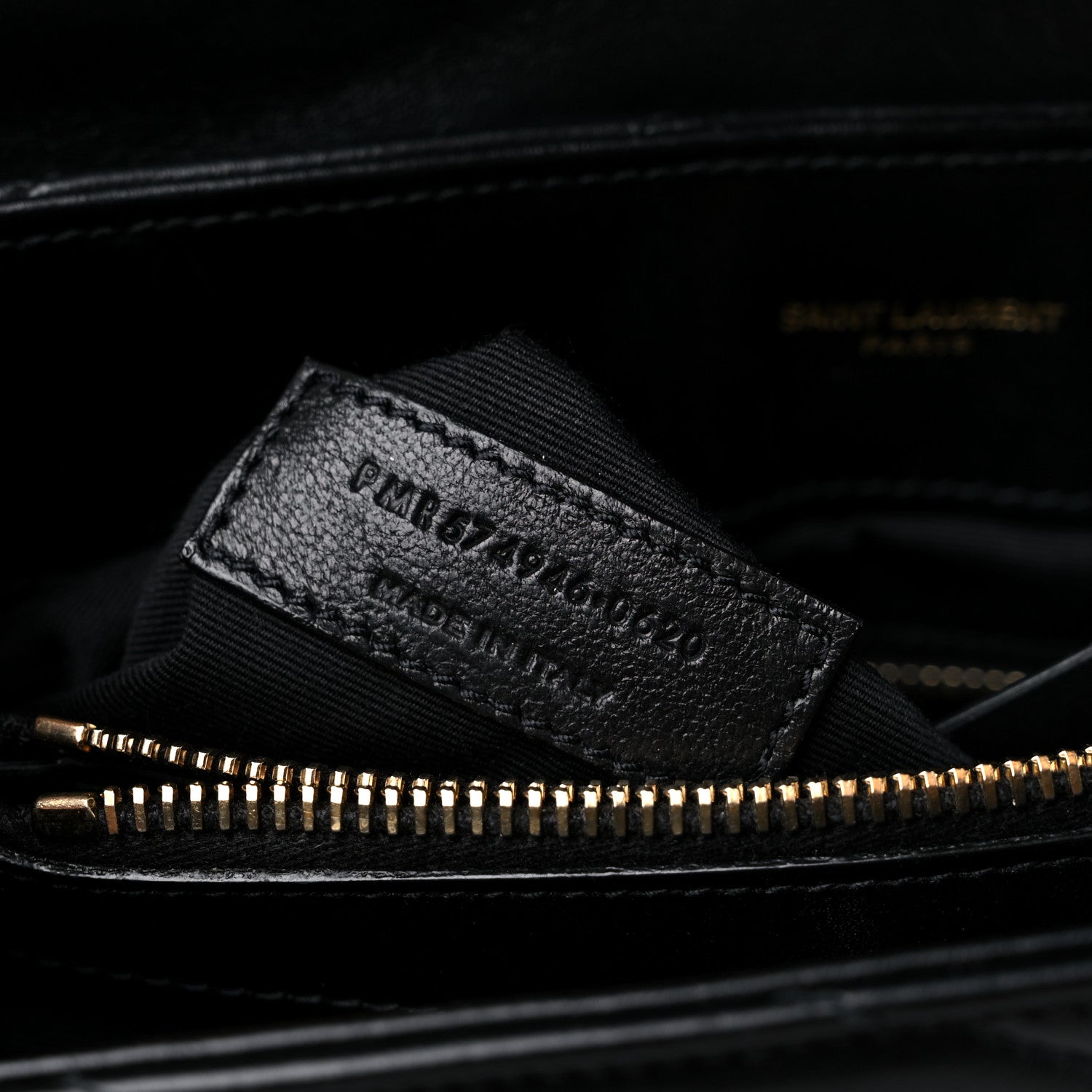 Saint Laurent Calfskin Y Quilted Monogram Medium Loulou Chain Satchel Black 9 of 21