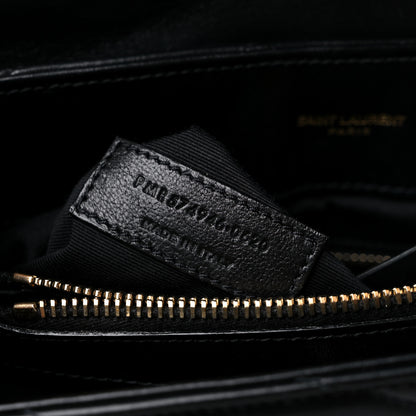Saint Laurent Calfskin Y Quilted Monogram Medium Loulou Chain Satchel Black 9 of 21