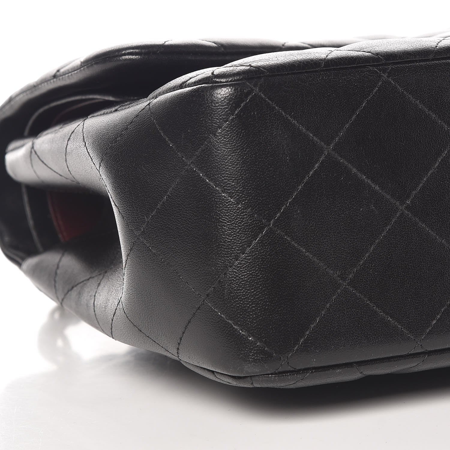 Chanel Lambskin Quilted Jumbo Double Flap Black 8 of 11