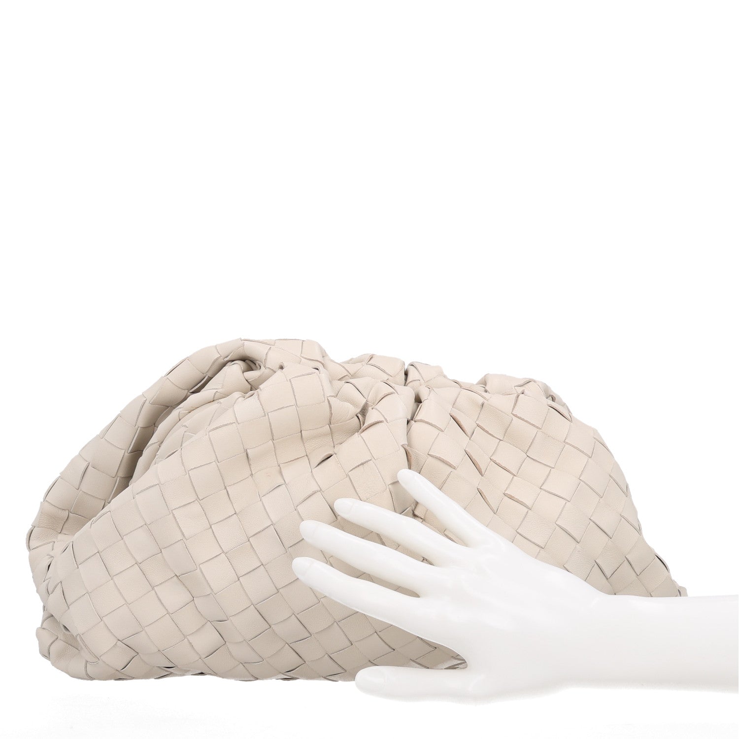 Bottega Veneta Nappa Maxi Intrecciato The Pouch Oversized Clutch Plaster 2 of 10