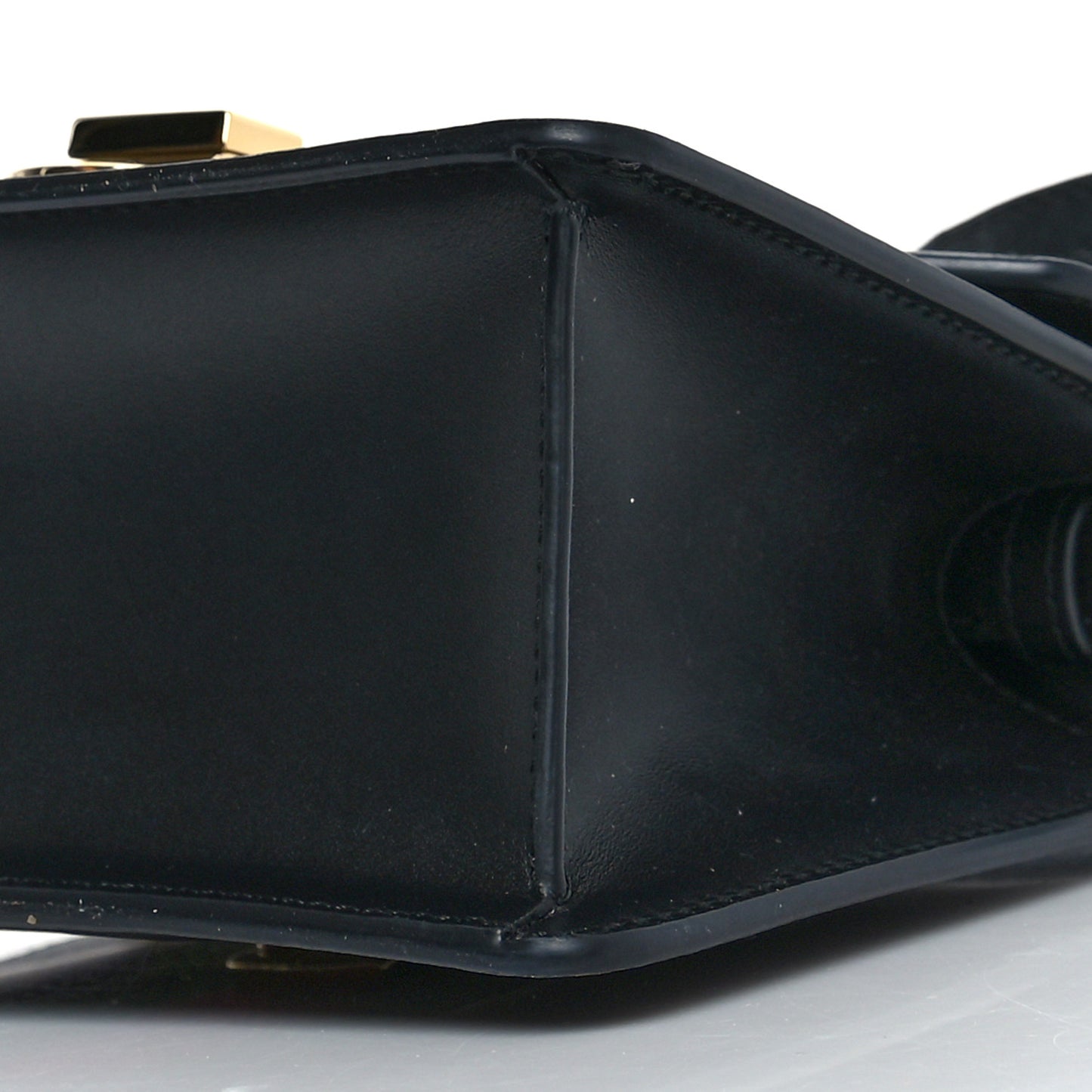 Calfskin Mini Sylvie Top Handle Bag Black